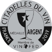médaille d'argent concours Citadelles du vin 2019