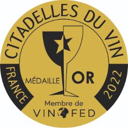 médaille d'or concours Citadelles du vin 2022